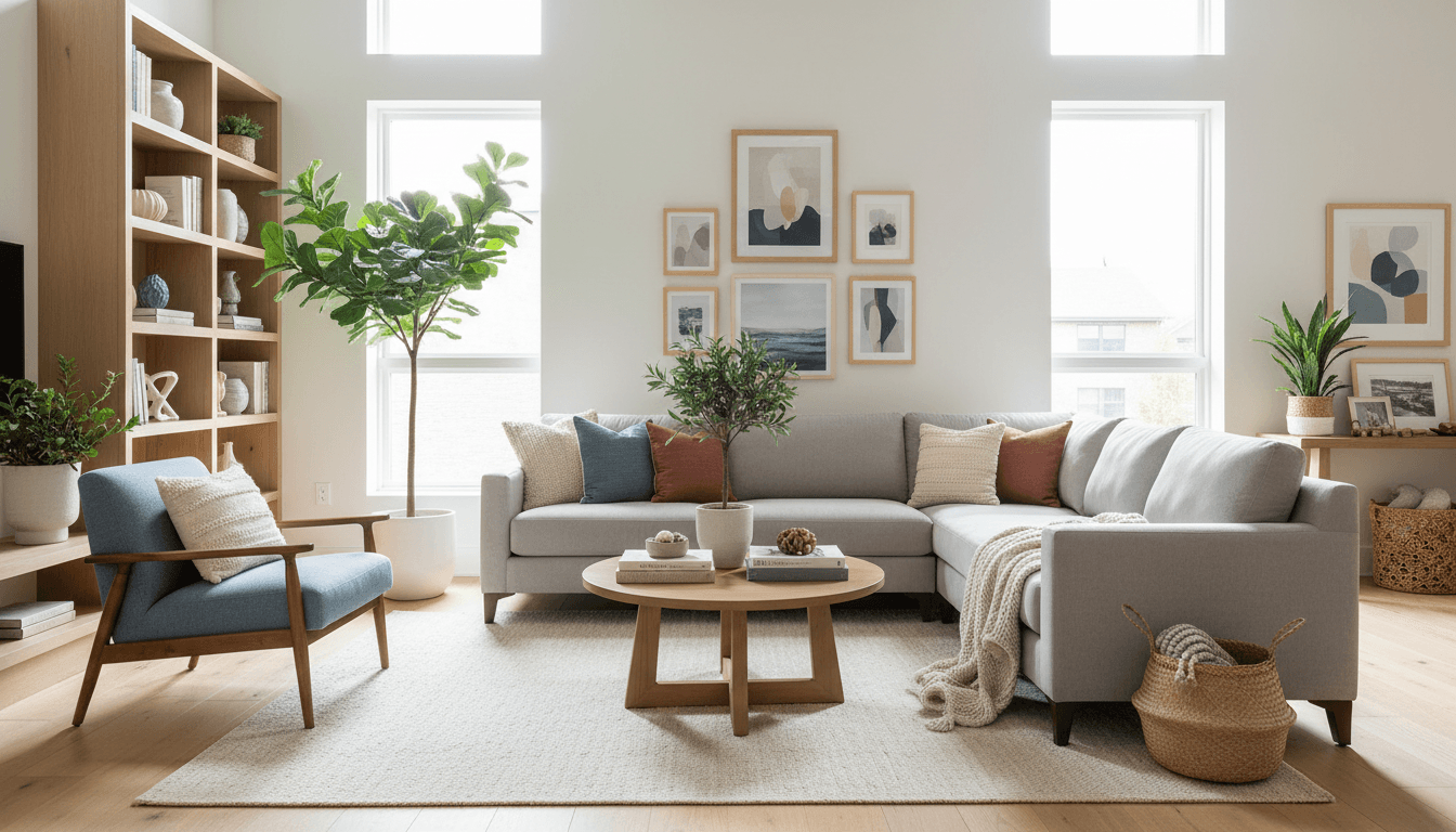 Cozy living room with warm decor and natural light from a Toronto home